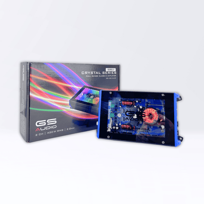 GS Audio Full-Range Amplifier 2*420WRMS @2 Ohm - Crystal Series