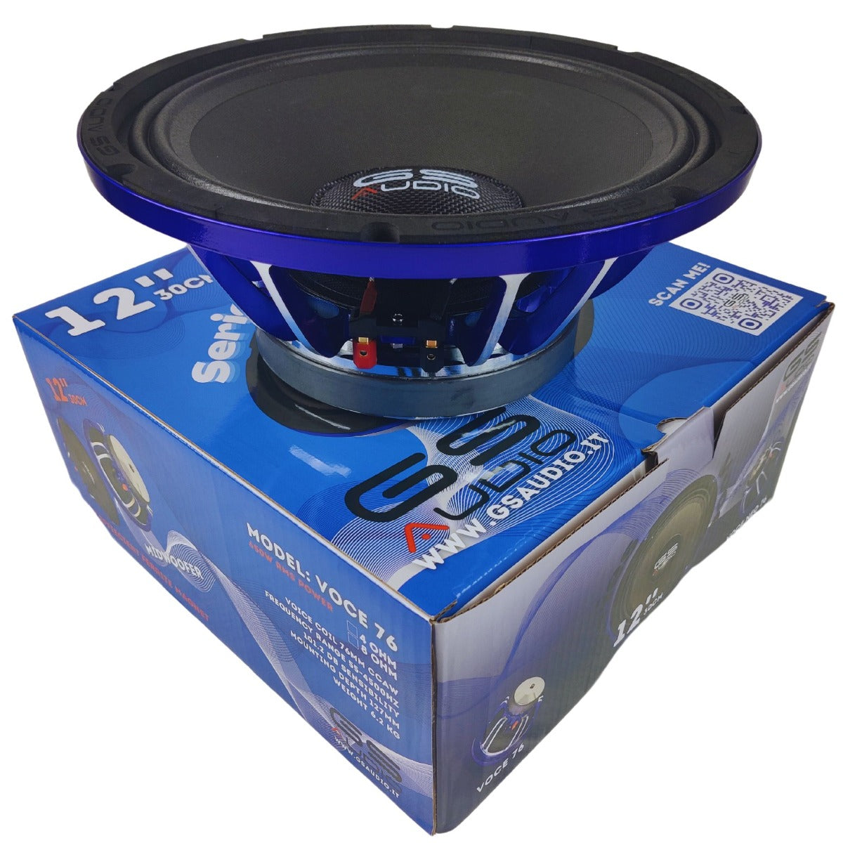 Gs Audio VOCE12 - 300mm woofer - 76 coil - 650Wrms - 4/8ohm