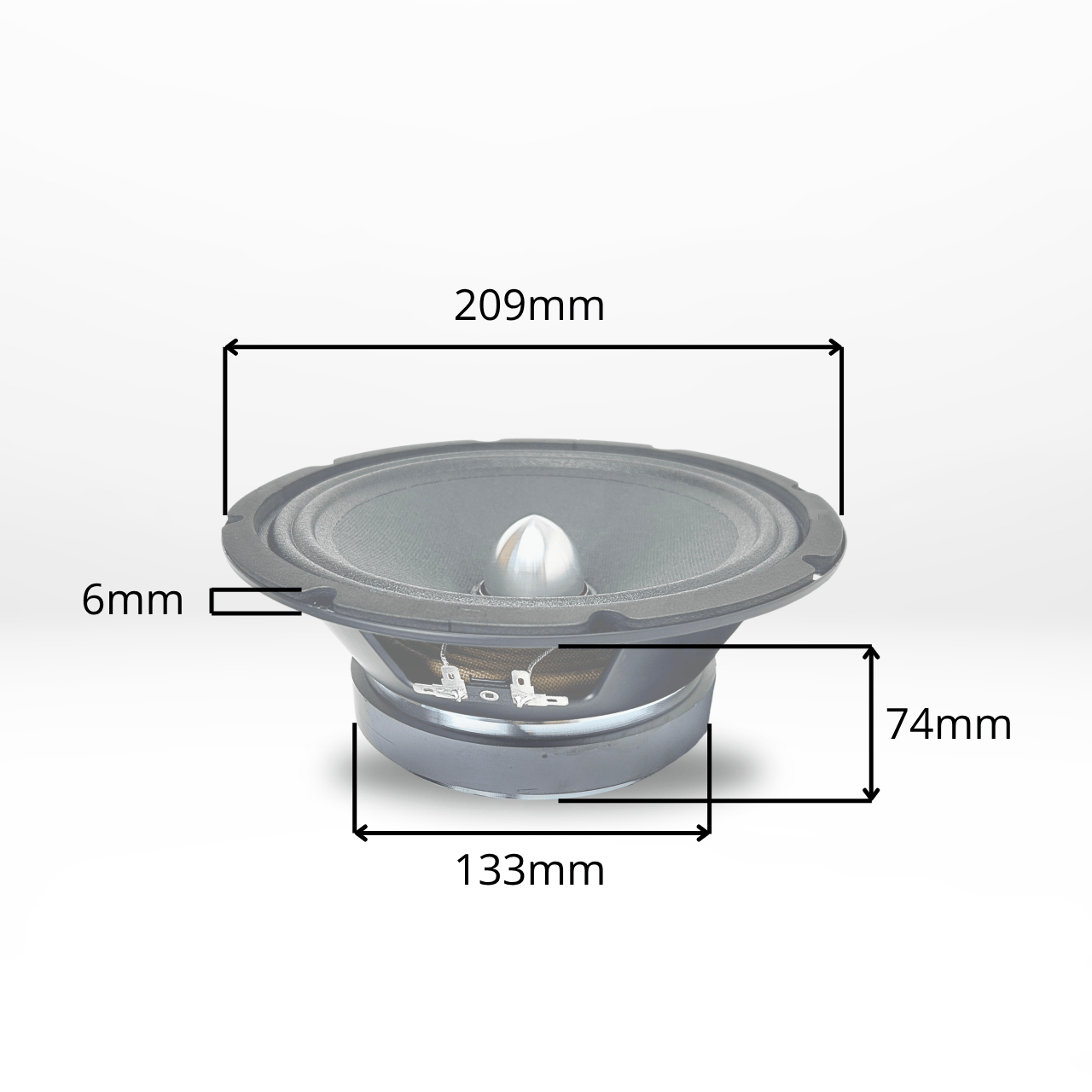 Woofer Platinum FLAT MK2 with Phase Plug 8"/200mm - Coil 38 - 275 WRMS - 4 Ohm