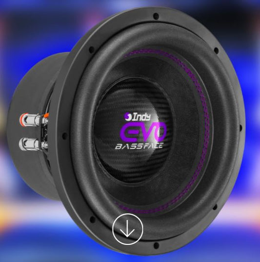 Indy EVO10/2 10" 25cm 2x2Ohm DVC Matalan Basson Plus Subwoofer 1250w RMS